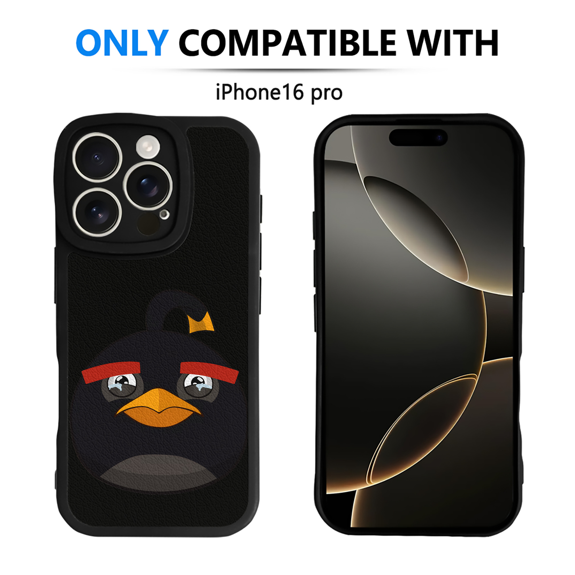 （画像用） Angry Birds アングリーバード 【iPhone 16シリーズ対応】シリコンスマホケース（レザー調） 材質：シリコン